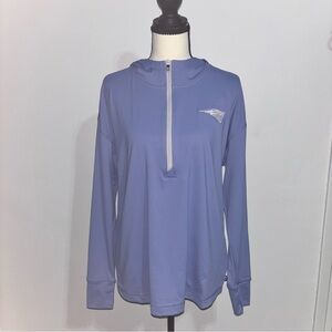 Cutter & Buck Daybreak Eco Half Zip Hoodie New England Patriots L NWT